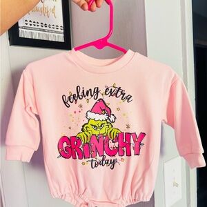 3/6 month baby Pink Grinch Graphic Sweatshirt